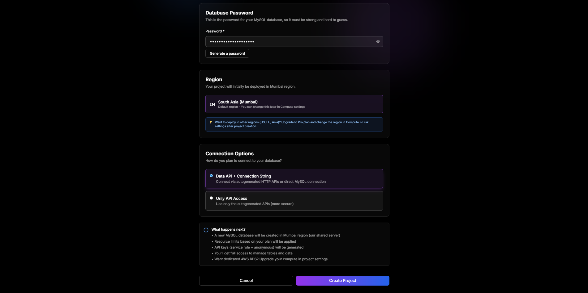 Deployment Type Selection